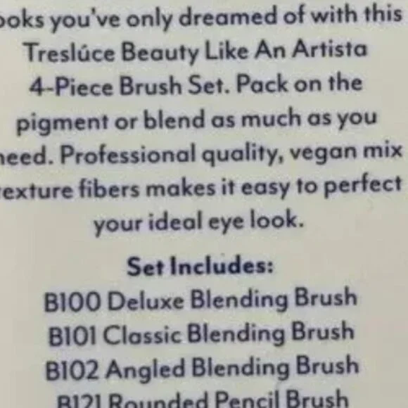 TRESLUCE BEAUTY By Becky G Like An Artista 4Pcs Brush Set - Picture 8 of 8